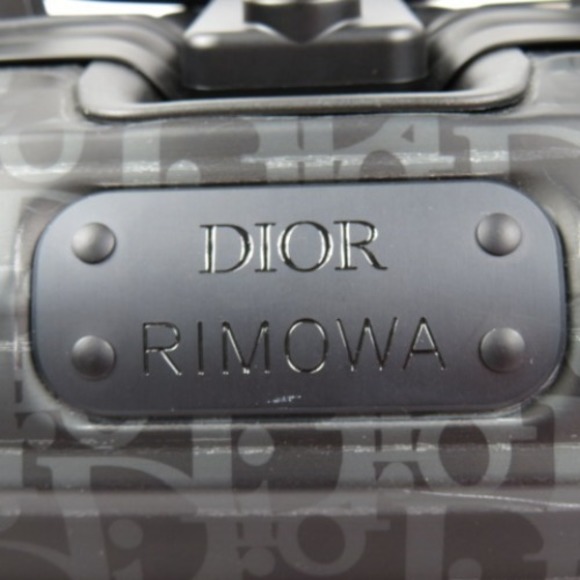 Christian Dior Rimowa Collaboration Limited Travel Bag Handbag Aluminum Black - Picture 15 of 16